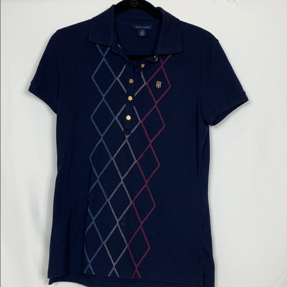 Tommy Hilfiger navy blue polo shirt size Med.